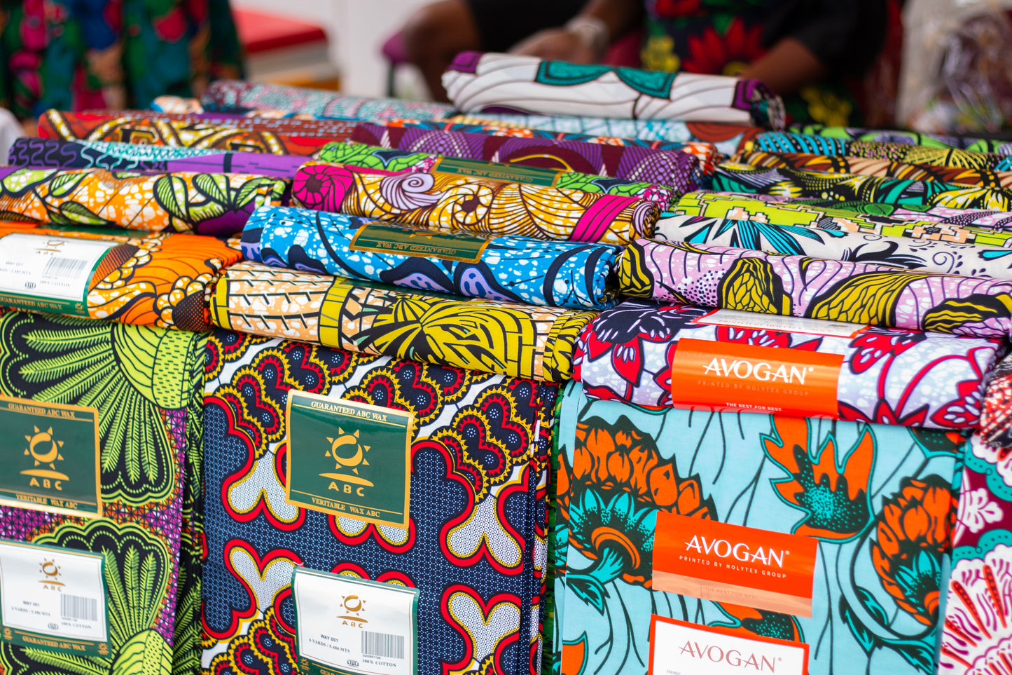 Sac en tissu wax africain coloré
