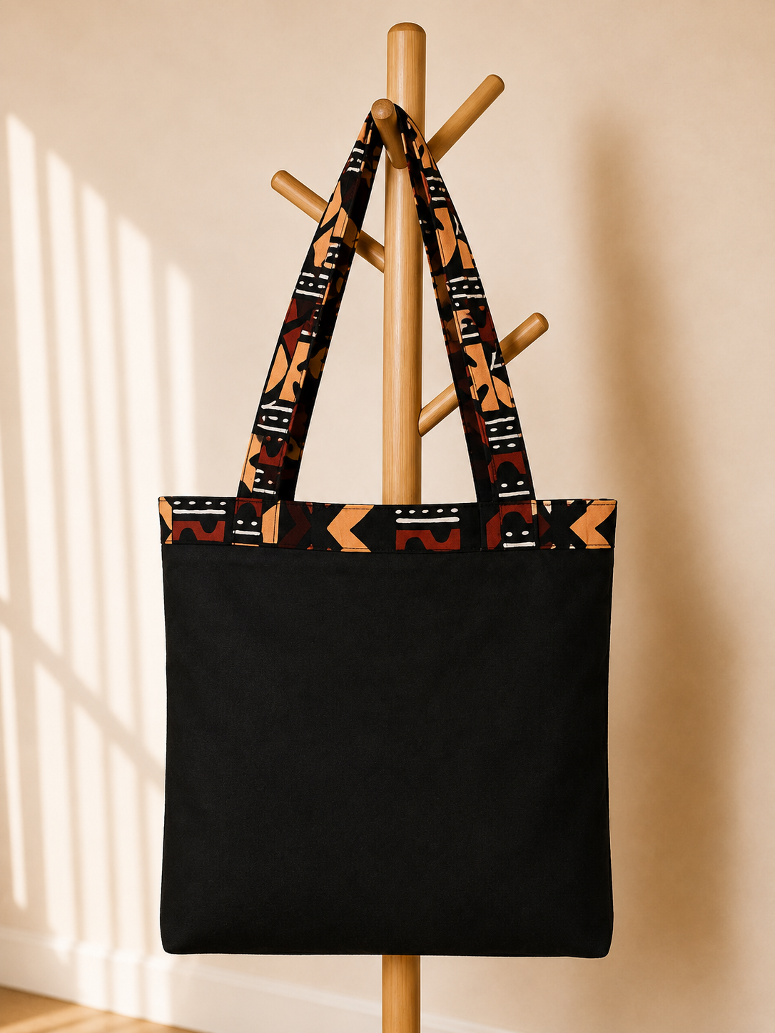 Tote Bag Orange & Noir