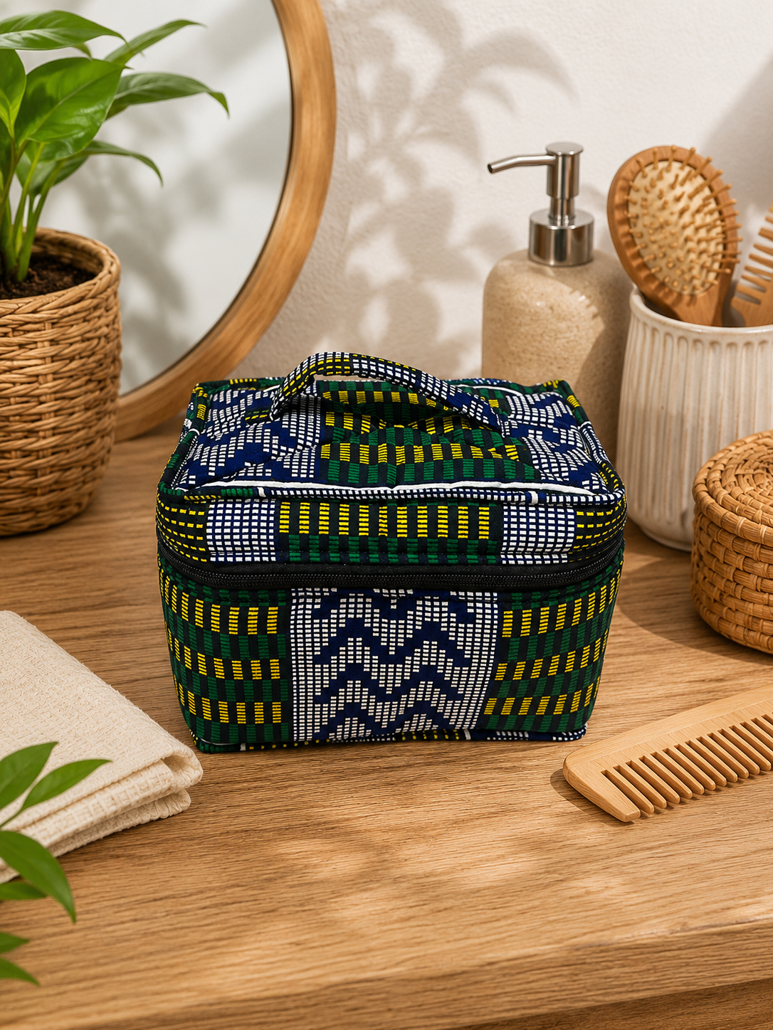 Trousse Vanity– Vert & Bleu