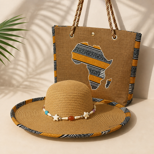 Ensemble Sac & Chapeau Africain – Élégance Naturelle