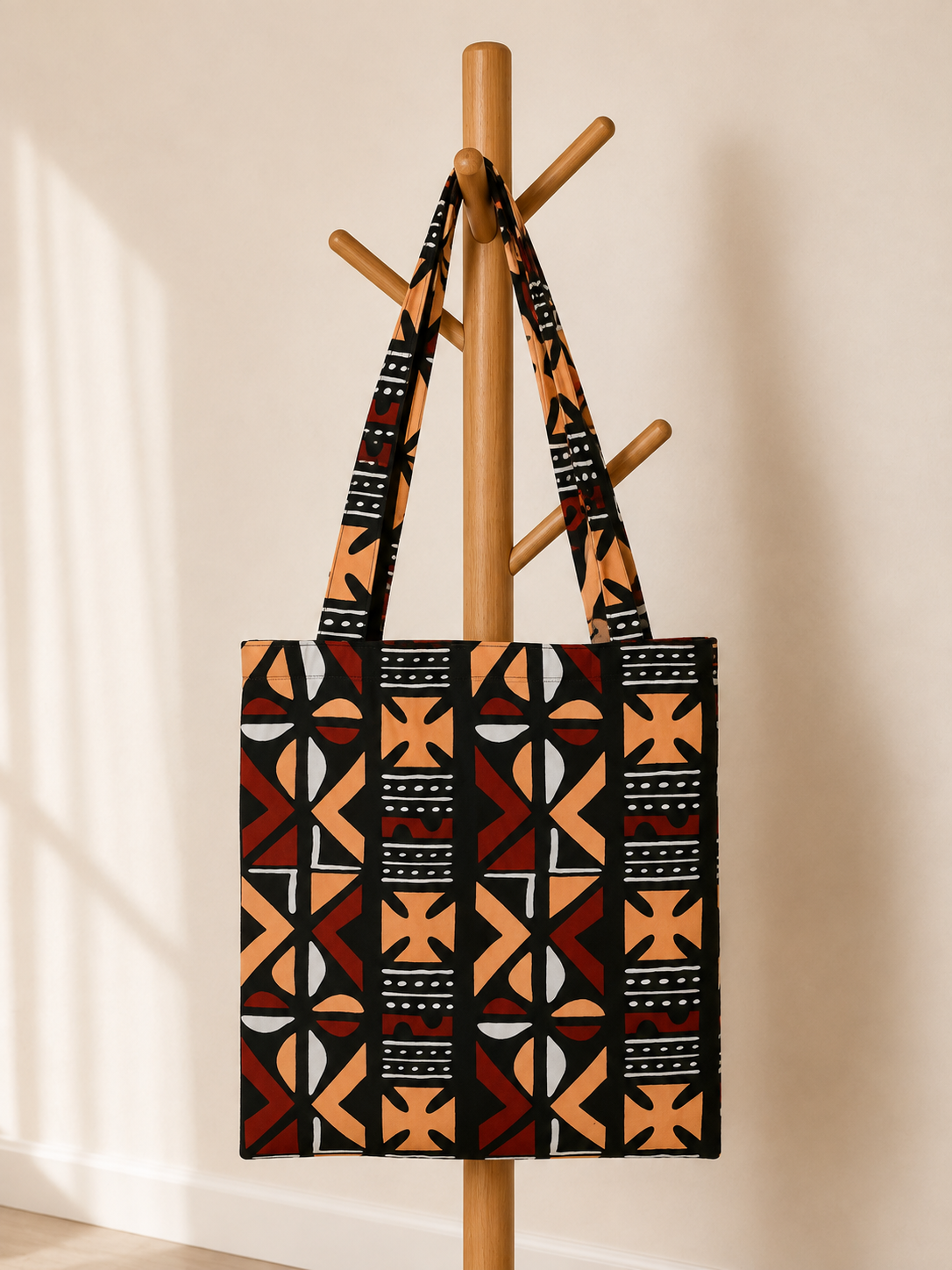 Tote Bag Orange & Noir