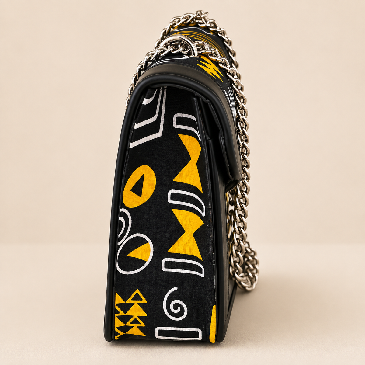 Sac à Bandoulière Wax – Noir & Jaune