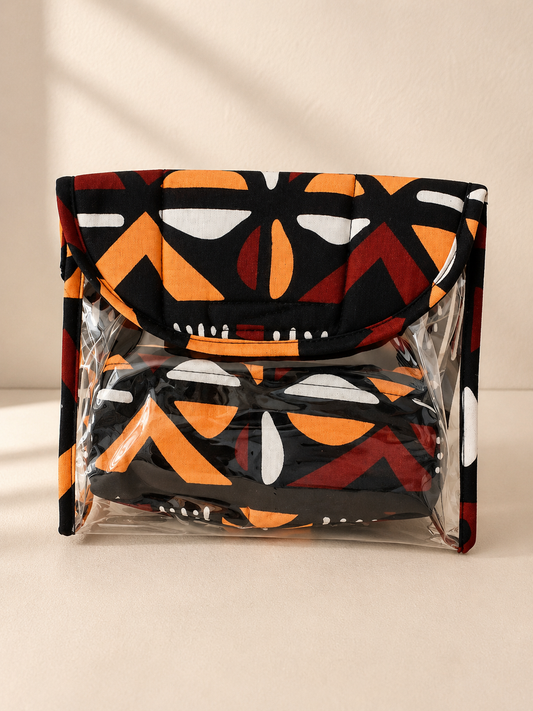 Ensemble Trousse de Toilette & Étui terracotta-noir
