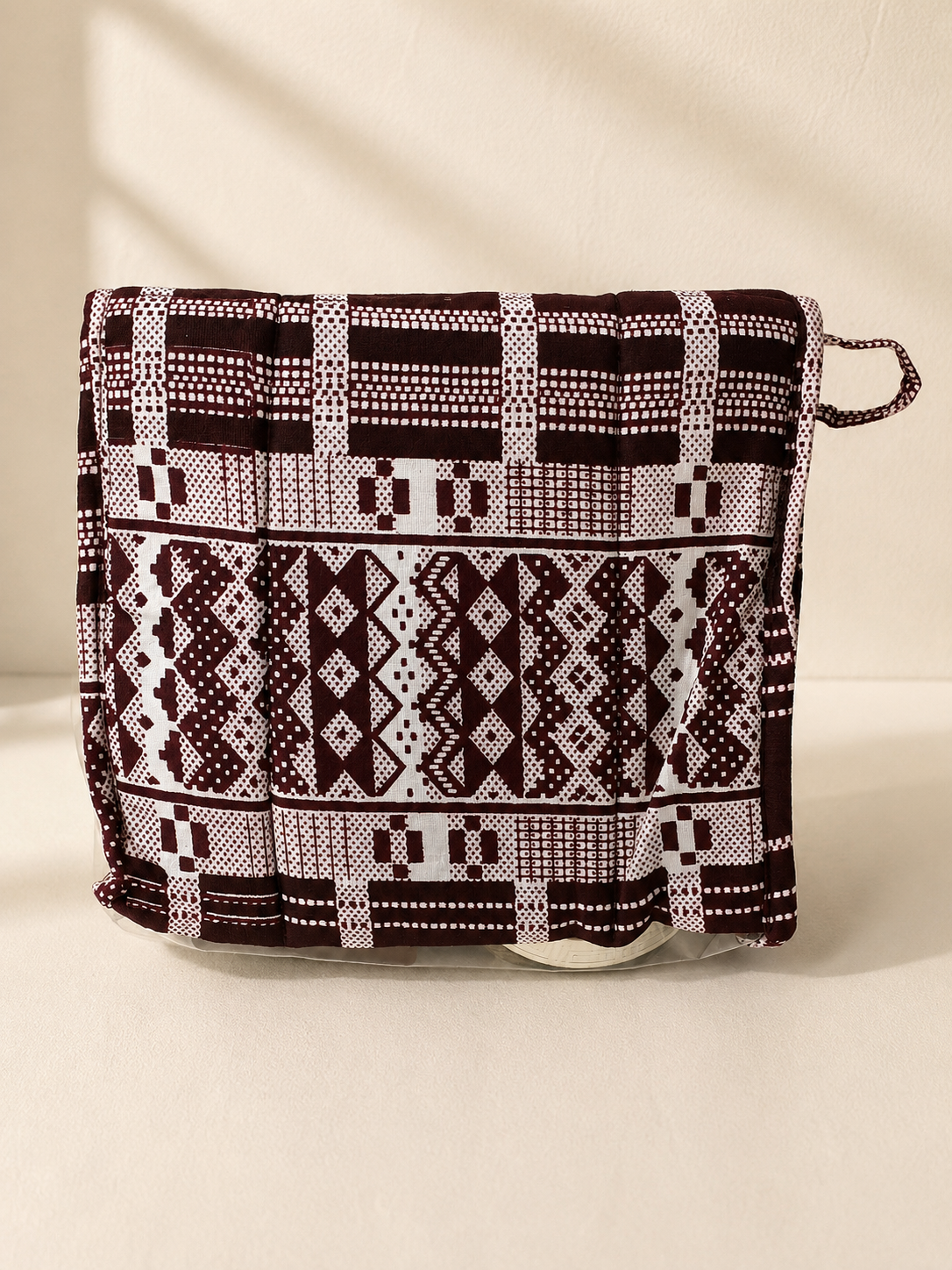 Ensemble Trousse de Toilette & Étui Bordeaux-Blanc