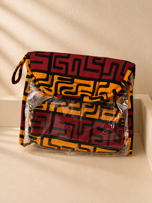 Ensemble Trousse de Toilette & Étui Rouge&Orange