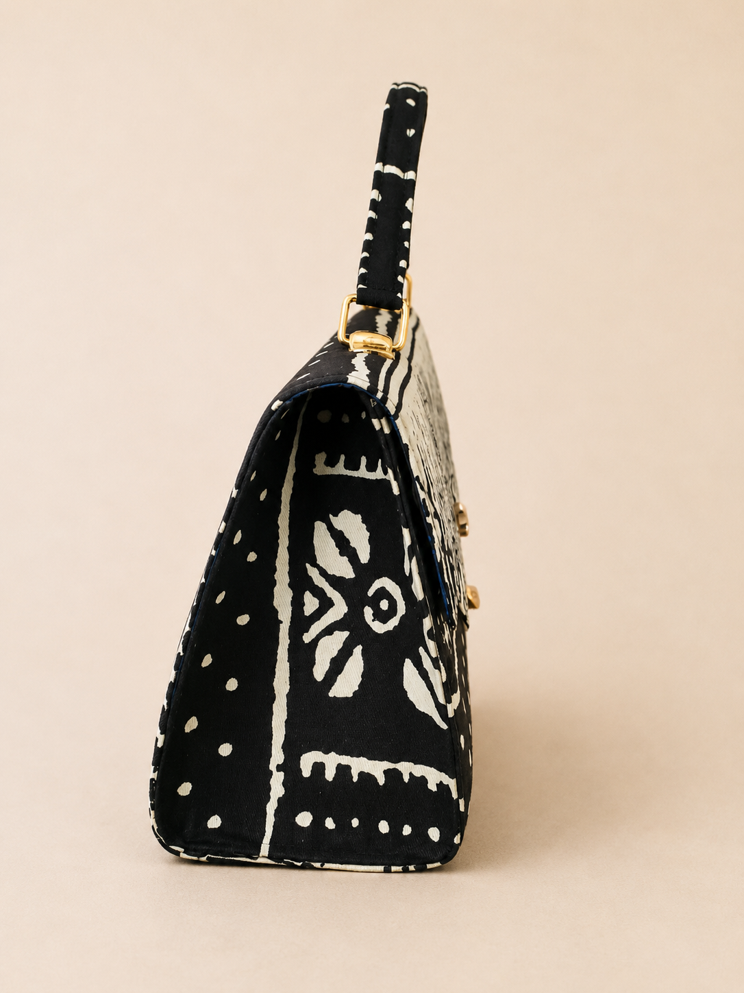 Sac à Main Wax – Ébène & Ivoire