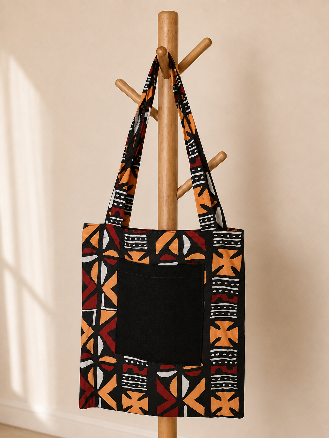 Tote Bag Orange & Noir