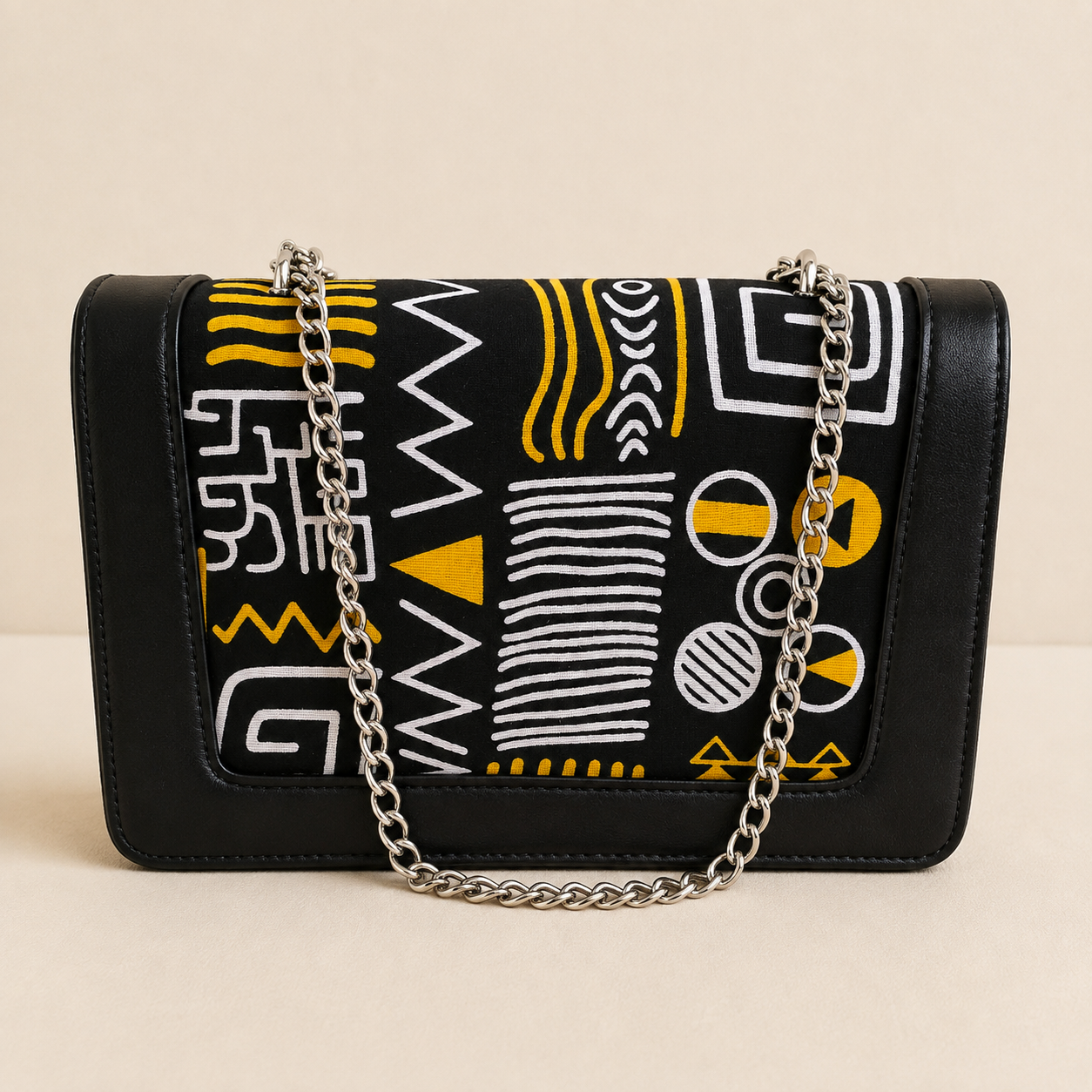Sac à Bandoulière Wax – Noir & Jaune